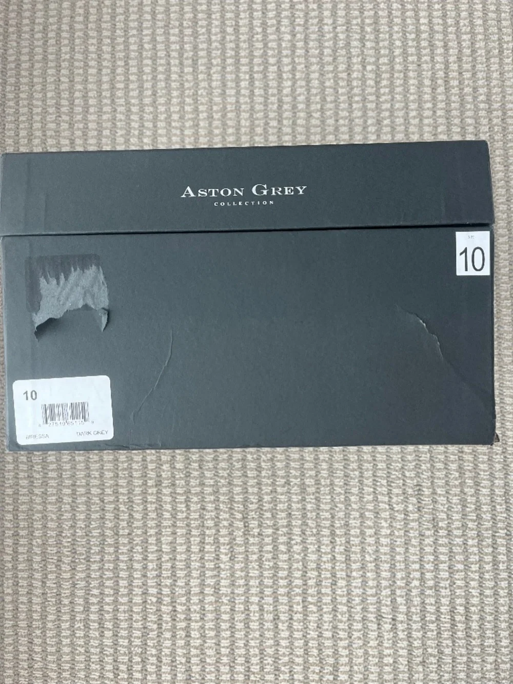NWT Aston Grey Biressa Leather Boots Size 10